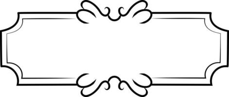 Black ornamental frame element vector