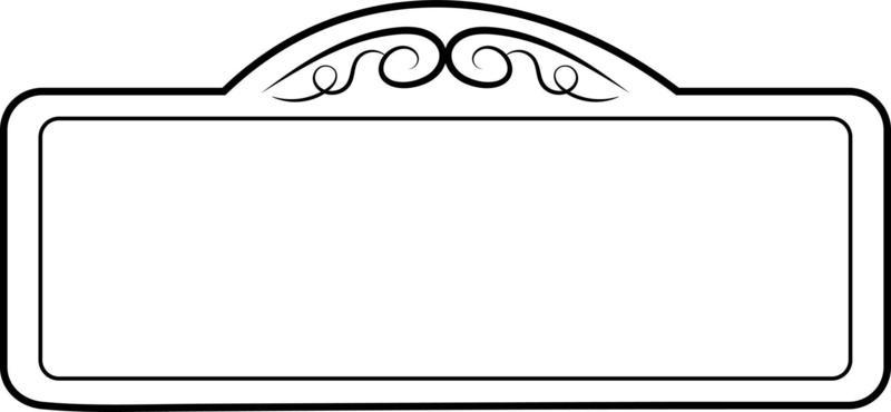 Black ornamental frame element