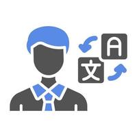 Freelance Translator Vector Icon Style