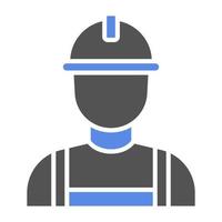 constructor masculino vector icono estilo