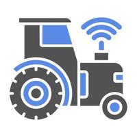 Smart Tractor Vector Icon Style