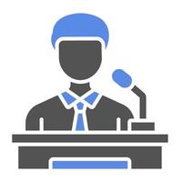 Assistant Minority Leade Vector Icon Style