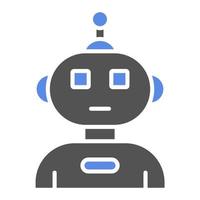 humanoide robot vector icono estilo