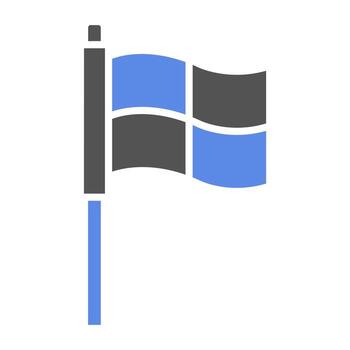 fuera de juego bandera vector icono estilo