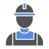 Factory Worker Man Vector Icon Style