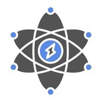 Atomic Energy Vector Icon Style