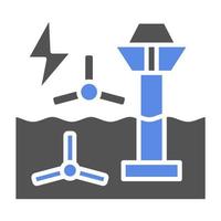 Tidal Power Vector Icon Style