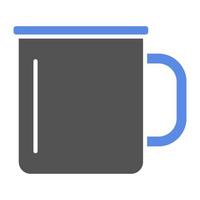Metal Mug Vector Icon Style