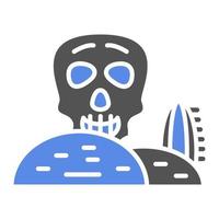 Skull Island Vector Icon Style