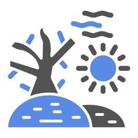 Desert Weather Vector Icon Style