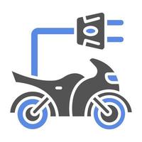 Electric Bike Vector Icon Style