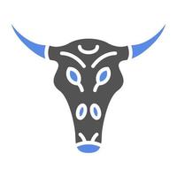 Bull Skull Vector Icon Style