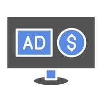 Paid Social Advertising Vector Icon Style