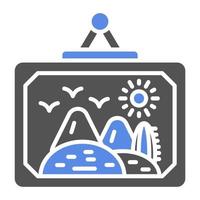 Desert Landscape Vector Icon Style