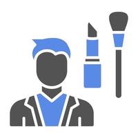 hacer arriba artista masculino vector icono estilo