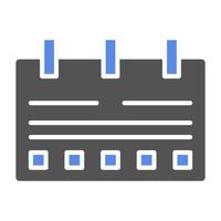 Content Calendar Vector Icon Style