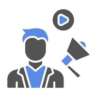 Influencer Male Vector Icon Style