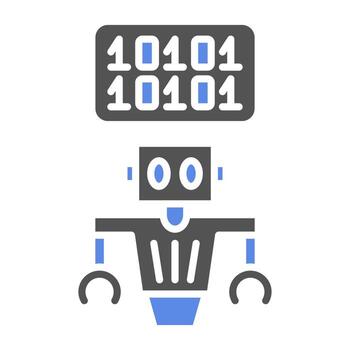 Binary Code Vector Icon Style