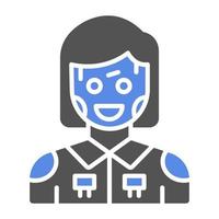 Humanoid Robot Vector Icon Style