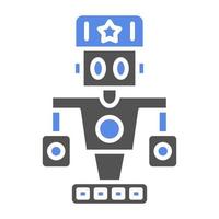 Military Robot Vector Icon Style