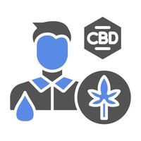 Cbd Oil Users Vector Icon Style