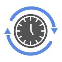 Working Time Vector Icon Style