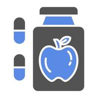 Dietary Food Supplements Vector Icon Style