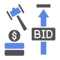 Maximum Bid Auction Vector Icon Style