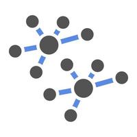 molecular estructura vector icono estilo