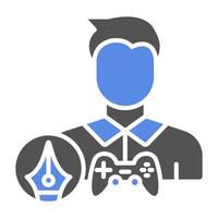 Game Designer Male Vector Icon Style