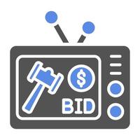 Live Bidding Vector Icon Style