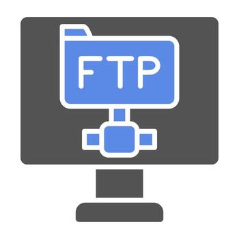 Ftp Protocol Vector Icon Style