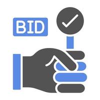 Absentee Bid Vector Icon Style