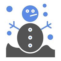 Snowman Vector Icon Style