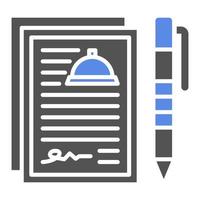 Catering Contract Vector Icon Style