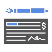 Cheque Vector Icon Style