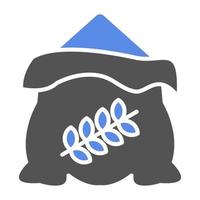 Wheat Sack Vector Icon Style