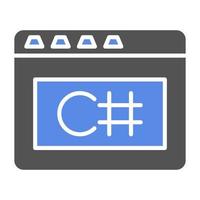 C Sharp Vector Icon Style