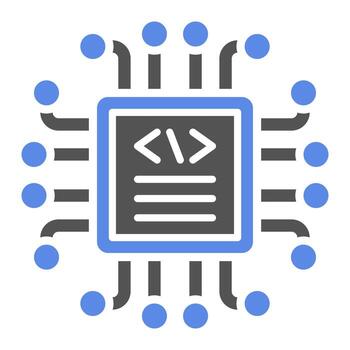 Code Processor Vector Icon Style