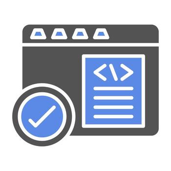 Code Correction Vector Icon Style