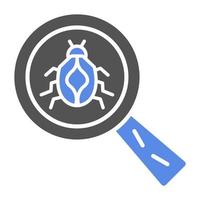 Search Bug Vector Icon Style