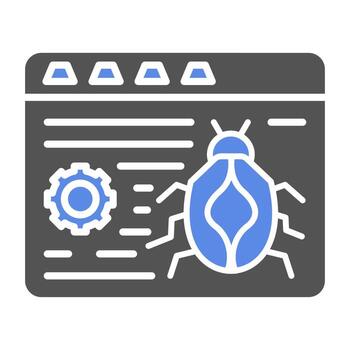 Website Bug Vector Icon Style