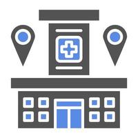 hospital ubicación vector icono estilo