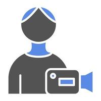 Camera Operator Vector Icon Style