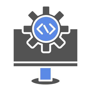 Code Settings Vector Icon Style