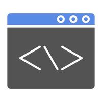 Web Coding Vector Icon Style