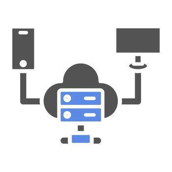 nube informática vector icono estilo