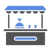Food Stand Vector Icon Style