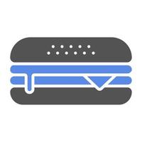 Cheese Burger Vector Icon Style