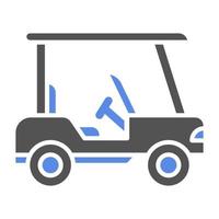 Golf Cart Vector Icon Style